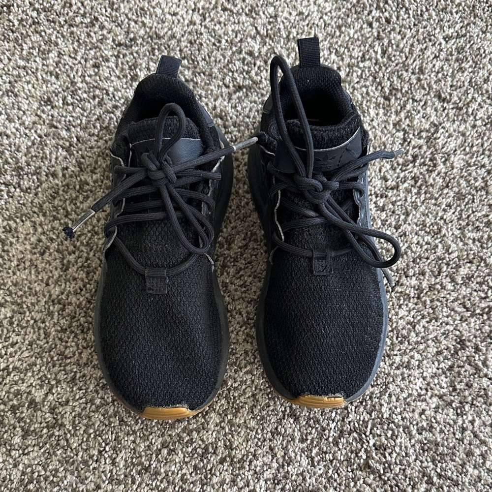 adidas Kids Black and Gold Sneakers